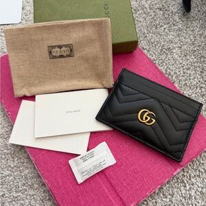 Gucci Black Quilted Leather Card Holder